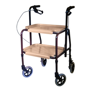 Height Adjustable Kitchen Strolley Trolley with Brakes VG798WB