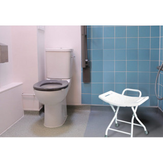 Compact folding shower stool VB541